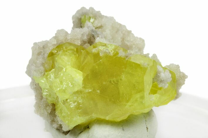 Lemon-Yellow Sulfur Crystal Cluster - Italy #253472